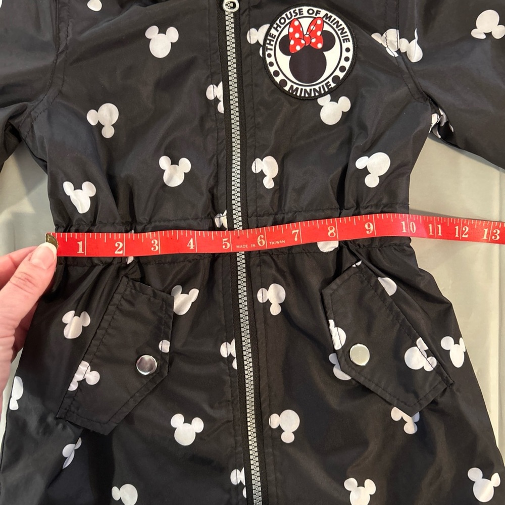 Disney Junior Minnie Mouse Girls Black Zipper Front Hooded Jacket 2T - Picture 7 of 11